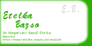 etelka bazso business card